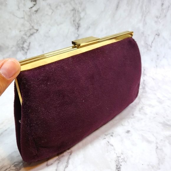 Estee Lauder cosmetic bag clutch burgundy - Picture 4 of 6